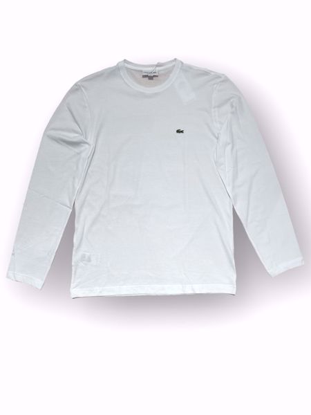 Billede af Lacoste Logo LS T-shirt Hvid