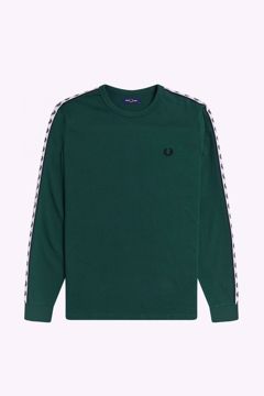 Billede af Fred Perry Taped LS T-shirt Grøn