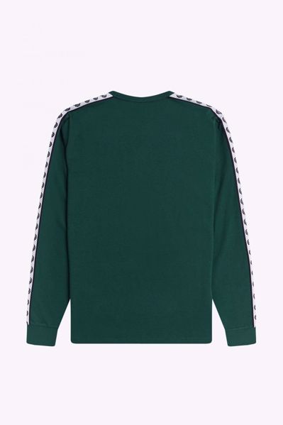 Billede af Fred Perry Taped LS T-shirt Grøn