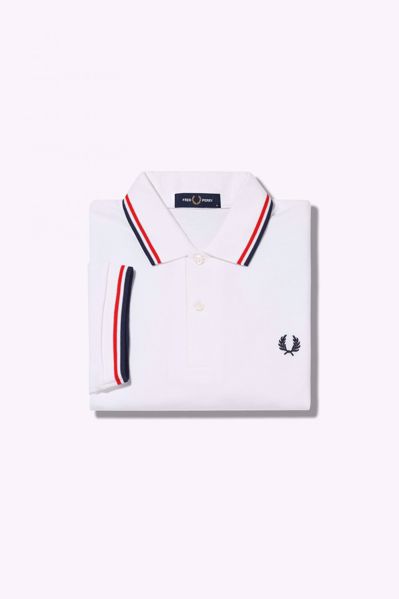 Billede af Fred Perry Twin Tipped Polo Hvid