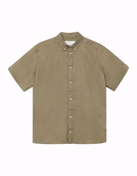 Billede af Les Deux Kris Linen SS Shirt Surplus Green